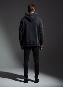 Sudadera con capucha y cremallera para hombre, personalizada, de gramaje alto, 100% algodón, con lavado ácido, estilo vintage oversize, streetwear, con estampado serigrafiado - Product Image 2