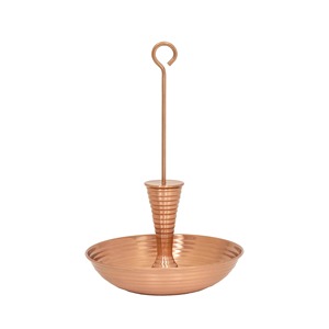 Copper Finish Hanging Bird Feeder Tray Weather Resistant Outdoor Wild Bird Seed Feeder For <b>Garden</b> Patio Yard Decor - Product Image 6