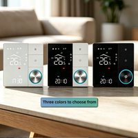 Termostat Kipas Koil 2 Pipa Tuya Wifi SDM9 LED Knob Touch 0-10V Modbus RS485 Panel AC Sentral