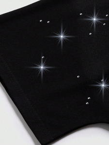T-shirt Homme Été 2025 en Coton 100% Facilement Lavable avec Strass, Manches Courtes, Écologique, Respirant et Séchage Rapide - Product Image 4