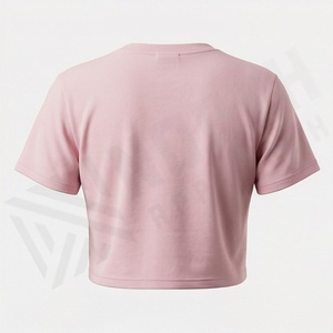 Women <b>Crop</b> T Shirts 100 Cotton Streetwear Personalized Logo Printing Premium Activewear Casual Trendy Fashion Tee - Product Image 2