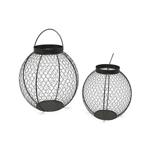 Golden Wire <b>Lantern</b> Candle Holder with Handle for Home Decoration <b>Brass</b> Metal Outdoor Indoor Tabletop Decorative - Product Image 1