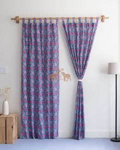 Cortinas de Algodón con Estampado a Mano de Jaipur, Diseño Floral, Suaves, Ligeras y Duraderas para el Hogar, Cafeterías y Restaurantes - Product Image 3