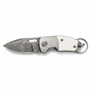 Couteau porte-clés artisanal de Damas, lame pliante légère, outil de plein air pour le camping et les activités de voyage - Product Image 6
