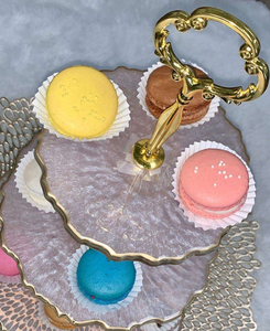 Wholesale Eco-Friendly Natural Resin Hand-painted Corner <b>Set</b> <b>Cake</b> <b>Stand</b> Wedding Dessert <b>Stand</b> - Product Image 4