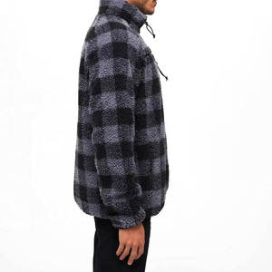 Veste en polaire sherpa pour homme sur mesure de haute qualité, nouveau style, col montant, fausse fourrure en polyester, vêtement d'extérieur chaud en polaire pour l'hiver - Product Image 5