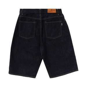 <b>Men</b> <b>Black</b> Denim Bermuda <b>Shorts</b> High Waist Patchwork Character Design Front Logo Casual Style 100% Cotton Quick-Dry Breathable - Product Image 4