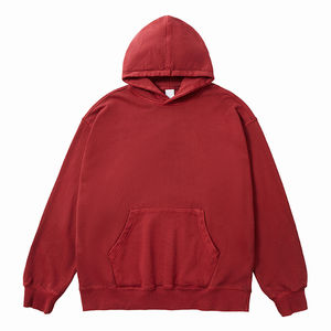 Sweat à capuche surdimensionné de luxe personnalisé en molleton épais 100 % coton, coupe droite, imperméable, pour l'hiver - Product Image 4