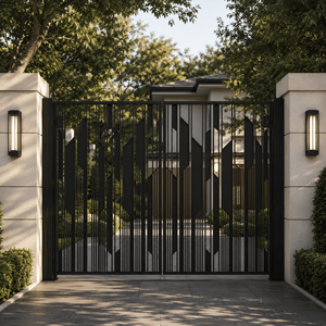 Modern Double-Lef Iron Gate Hot Dip Galvanized Rust-Resistant Durable & Easy Assembly - Product Image 5