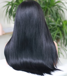 Straight Lace Front <b>Wig</b> Natural Black 1B Glueless Vietnamese Remy Human Hair 250% Density <b>Long</b> <b>Wig</b> Wholesale - Product Image 6