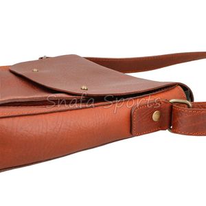 Nouveau sac bandoulière en cuir véritable personnalisé pour hommes et femmes, sac de poitrine léger, imperméable, sportif et décontracté - Product Image 6