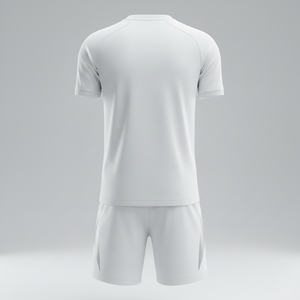 ชุดฟุตบอลแบบ unisex เสื้อและกางเกงขาสั้นสองชิ้น แห้งเร็ว ระบายอากาศได้ดี ชุดฝึกซ้อมกีฬา รับผลิตตามแบบ OEM - Product Image 2