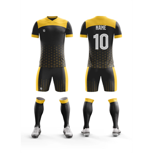 Uniforme de Fútbol Unisex Personalizado con Logotipo Impreso, Transpirable, de Secado Rápido, 100% Poliéster, Manga Corta con Posiciones de Logotipo Personalizables - Product Image 1