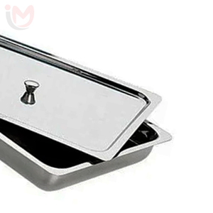 Bandeja de acero inoxidable para instrumentos quirúrgicos con tapa de 6 pulgadas, manual, para uso médico en quirófano - Product Image 4