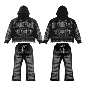 fleece set Custom Wholesale Factory <b>velour</b> <b>tracksuit</b> with cotton <b>tracksuit</b> for US Apparel Brands and Retailers - Product Image 5