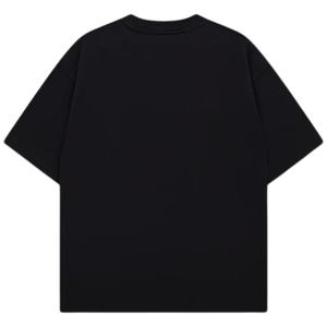 T-shirt Homme Oversize à Manches Courtes Noir avec Logo Minimaliste sur la Poitrine en Coton Col Rond Décontracté Style Urbain Streetwear Vente en Gros - Product Image 2