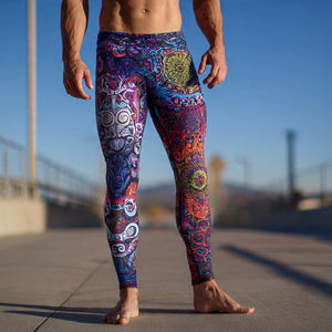 กางเกงเลกกิ้งออกกำลังกายพิมพ์ลายสำหรับผู้ชาย กางเกงเลกกิ้งแบบรัดรูปสำหรับออกกำลังกายในยิม กางเกงเลกกิ้งซับลิเมชั่นสำหรับผู้ชาย - Product Image 1