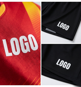 ชุดเสื้อฟุตบอลพิมพ์ลายตามสั่งแบบรีดร้อน ระบายอากาศได้ดี ชุดฟุตบอลตาข่ายสำหรับผู้ชาย แห้งเร็ว กางเกงขาสั้น ชุดฝึกซ้อมทีม ขายส่ง - Product Image 6