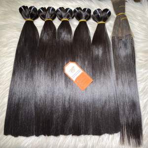 Precio al por mayor 100% Extensiones de cabello vietnamita crudo Color natural Hueso recto Cutícula alineada Trama Paquetes de cabello - Product Image 5