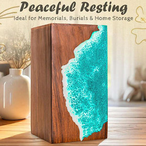 Walnut Wooden Funeral Urn for Adult Ashes <b>Memorial</b> Wooden Keepsake <b>Box</b> for Cremation Ashes by AYAANS - Product Image 4