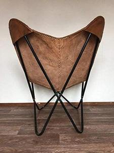 Silla de Cuero Marrón Oscuro de Lujo, Silla de Comedor Moderna y Ligera Hecha a Mano con Marco de Metal Negro, Silla de Salón para el Hogar y la Oficina - Product Image 6