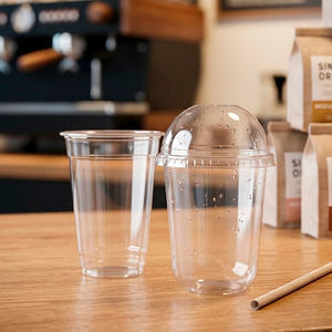 Wholesale Disposable Single Wall 95mm PP/PET <b>Plastic</b> <b>Cups</b> 16/20/24 oz Clear <b>Plastic</b> <b>Cups</b> For Iced Coffee Cold Beverages - Product Image 1