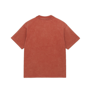 Camiseta Casual de Gran Tamaño para Hombre, Cuello Redondo, Manga Corta, Tejida, 100% Algodón, Color Sólido, Secado Rápido, Transpirable, Roja - Product Image 4
