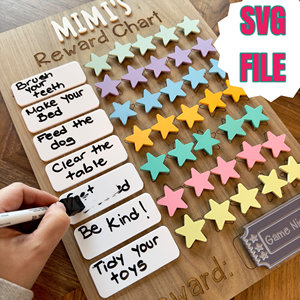 Tableau de routine quotidienne pour enfants, nouveau tableau de récompenses, best-seller, nouveau - jouet pour enfants intéressant en bois - fait main - Product Image 1