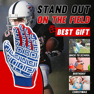 Gants de football américain personnalisables tendance, différentes couleurs, respirants, antidérapants, en polyester, design classique et durable - Product Image 4