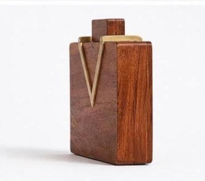 Bolso de Fiesta de Madera para Mujer, Bolso de Mano Hecho a Mano de Primera Calidad, Bolso de Noche de Madera Natural de Lujo con Acabado de Diseño Moderno - Product Image 5