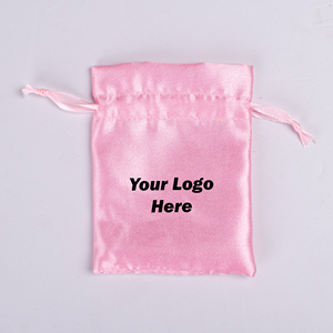 Handcrafted Soft Silk-Cotton <b>Pouch</b> Satin <b>Drawstring</b> Small Bag With Custom Logo For Wedding Favors And Branding - Product Image 2
