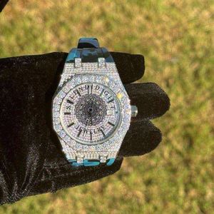 Reloj de Lujo con Diamantes, Caja de 28mm, Cristal de Zafiro, Movimiento Analógico de Cuarzo ETA, Correa de Moissanita Plateada, Regalo Espléndido - Product Image 1