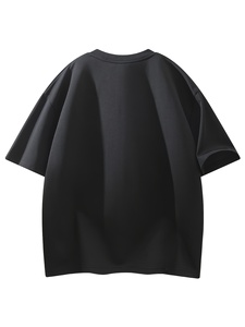 T-shirt personnalisé surdimensionné effet vieilli délavé à l'acide, col rond, manches courtes, unisexe, pour hommes et femmes, style streetwear - Product Image 2