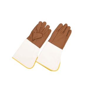 Customizable Welding Leather <b>Gloves</b> 7oz Thickness Waterproof Anti-Vibration <b>Knit</b> Wrist Cuff - Product Image 1