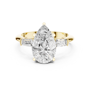 Anillo de Compromiso Aries Jewel de Lujo con Diamante Cultivado en Laboratorio de 3 Quilates, Corte Pera, Grado E VS, Oro Sólido de 14K, Joyería Fina para Regalo - Product Image 1
