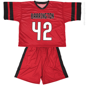 Conjunto de camiseta y pantalones cortos de lacrosse negros personalizados, cuello en V, sublimados, de secado rápido, uniforme deportivo para hombres y jóvenes. - Product Image 6