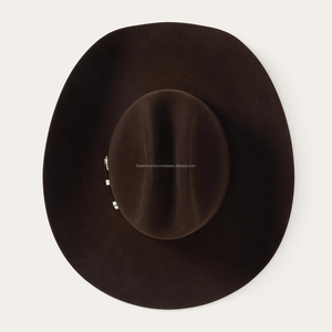 Sombrero de Vaquero Clásico de Cuero para Hombre y Mujer, Hecho a Mano, Estilo Rancho Occidental, Duradero, Sombrero de Moda para Exteriores - Product Image 3