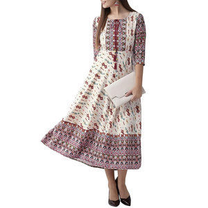 Women Printed Frock Stylish Casual Wear <b>Dress</b> Elegant Printed Pattern Soft Comfortable Fabric Fashion Frock - Product Image 4