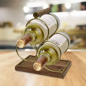 EDecorative Handmade Iron <b>Bottle</b> Rack Premium <b>Wine</b> Holder with Modern Finish for Wholesale Buyers OEM Orders and Global Export - Product Image 3