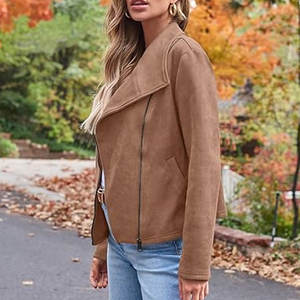 Chaqueta de Cuero para Mujer, Profesional, de Alta Calidad, con Logotipo Personalizado, Transpirable, de Manga Larga, Material de Cuero - Product Image 5