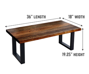 2025 mode élégant Antique noir Table basse mangue bois haut métal pieds fabriqué industriel Wabi-sabi poli pour vivre - Product Image 4