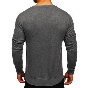 Sudadera Gris para Hombre con Cuello Redondo y Bloques de Color Verde, Corte Regular, Estilo Casual, Tejido de Punto, para Otoño, Material de Algodón - Product Image 4
