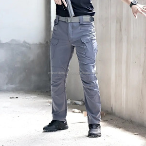 2024 hommes taille haute Cargo survêtement survêtement pantalon décontracté réfléchissant vert maigre pantalons de survêtement poches Hip Hop Style coton Fitness - Product Image 6