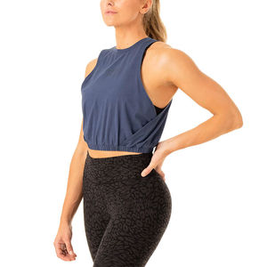 Camiseta sin mangas para mujer, para yoga, entrenamiento, correr al aire libre, deportes, gimnasio, de algodón, de secado rápido - Product Image 6