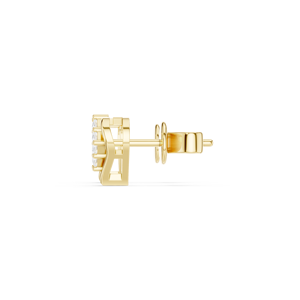 <b>Cute</b> and Stylish Heart Design Stud <b>Earrings</b> Crafted From 14k Solid Yellow Gold GRA Certified Women Jewelry At Lowest Price - Product Image 2