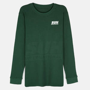 Camisa de Manga Larga de Punto Waffle para Hombre de Alta Calidad, 100% Algodón, Ecológica y Transpirable, Última Moda, Venta al Por Mayor - Product Image 1