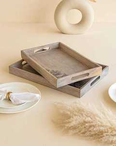 Plateau de service en bois personnalisé, écologique et décoratif pour hôtels et restaurants à prix abordable - Product Image 2