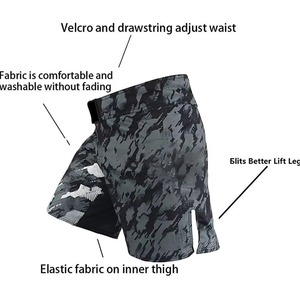 Shorts MMA Unisexe Personnalisés en Gros, Sublimation, Muay Thai, Arts Martiaux, Polyester Extensible Quadridirectionnel, Fabrication OEM, Vente en Gros OEM - Product Image 6