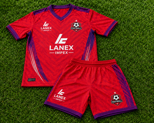 Ensemble d'uniformes de football personnalisés modernes pour les équipes de football jeunes et adultes, maillot respirant de haute qualité, shorts et chaussettes, logo de l'équipe - Product Image 6