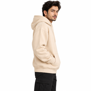 Sweat-shirt à capuche pour homme en molleton 100% coton, coupe ample, fermeture éclair, imprimé 3D en relief, logo personnalisé - Product Image 4